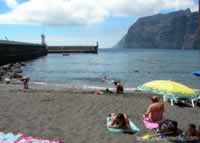 Los Gigantes Beach and Harbour Wall