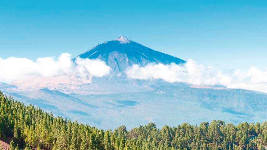 Mount Teide naturally attracts the formation of clouds. 