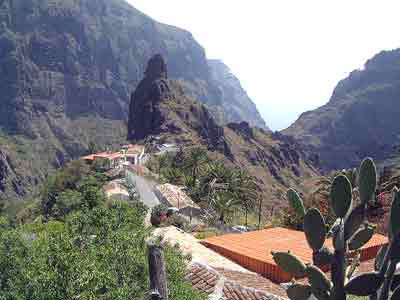 Masca and the ravine that descends to the coast 15km away